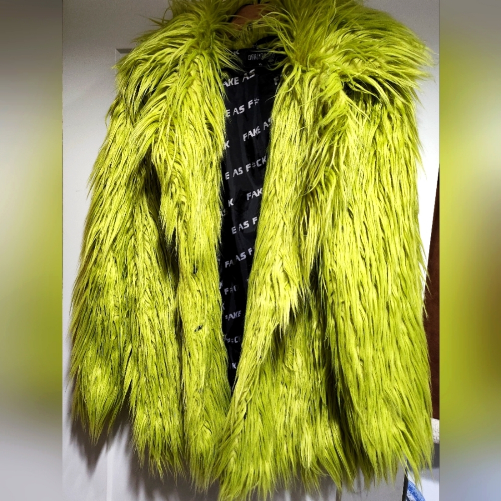 Vibrant Faux Fur Coat